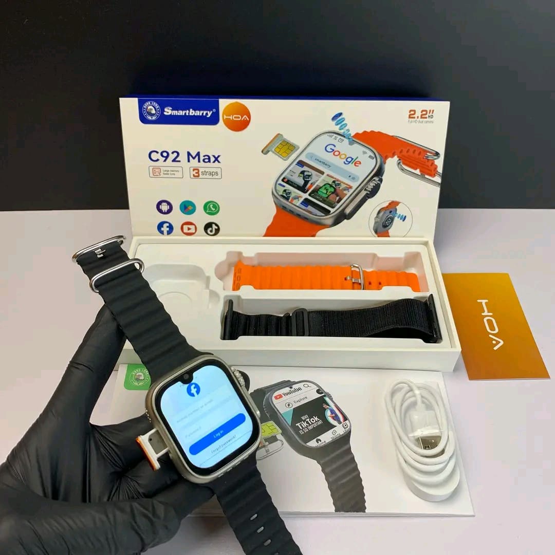 Smart watch بشريحة وكاميرا c92max